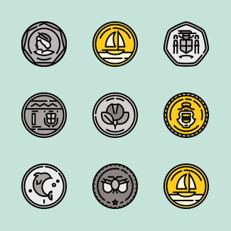 America coins icons pack