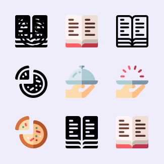 Restaurant icons pack