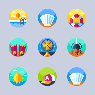 Summer icons pack