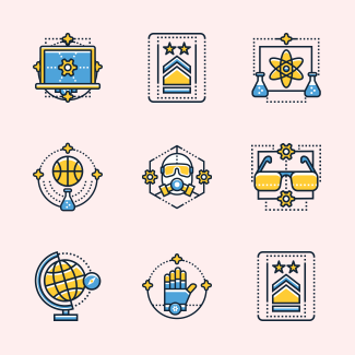 Science icons pack