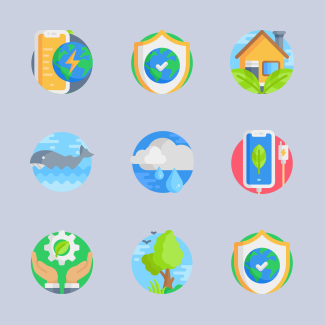 Earth Day icons pack