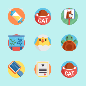 Pets icons pack