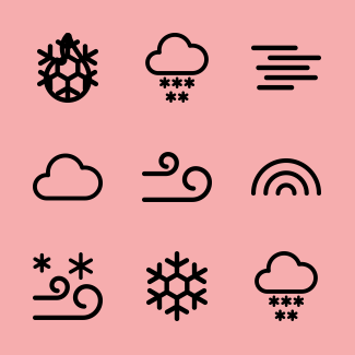 Weather Linear icons pack