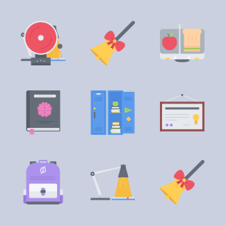 School icons pack