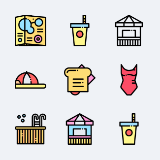 Water Park icons pack