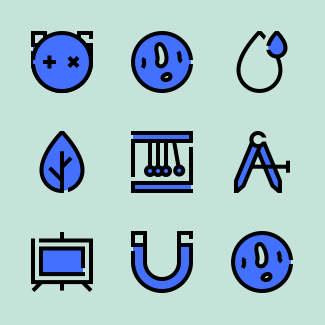 Science icons pack