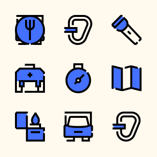 Travel icons pack