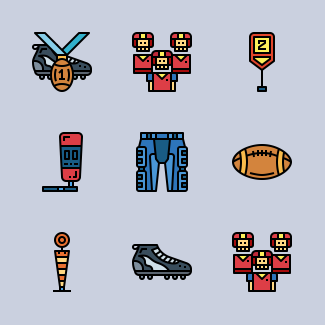 American Football icons pack