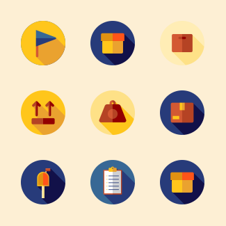 Shipping and delivey icons pack