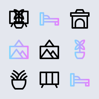 Home Decoration icons pack