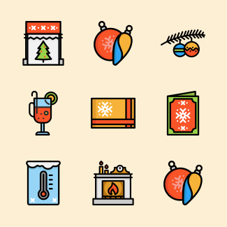 Christmas icons pack