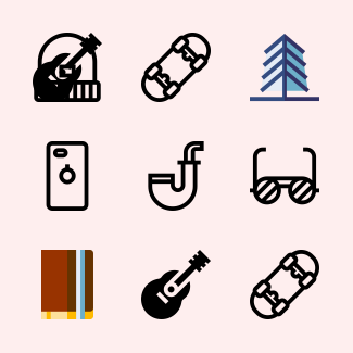 Hipster Style icons pack