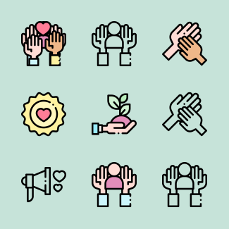 Kindness icons pack