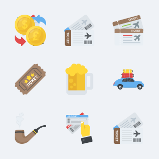 Travel and places icons pack