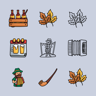 Oktoberfest icons pack