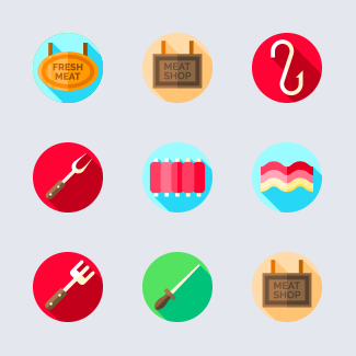 Butcher icons pack