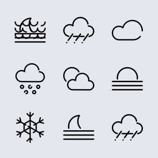 Lineal Weather icons pack