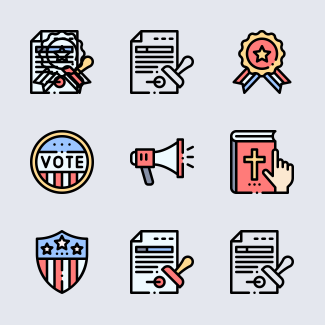 United States presidential election icons pack