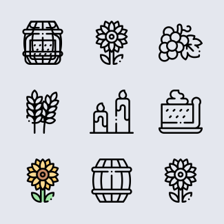 Thanksgiving icons pack