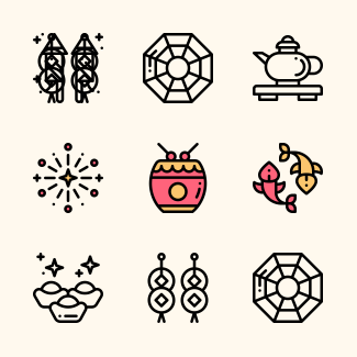 Chinese New Year icons pack