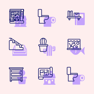 Interior Design icons pack
