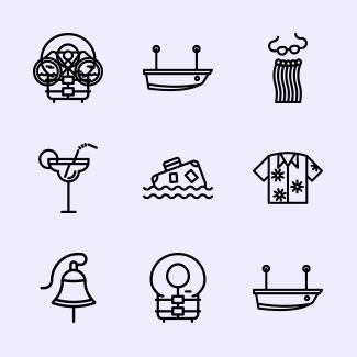Vacation On The Sea icons pack