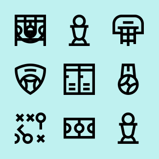 Basketball icons pack