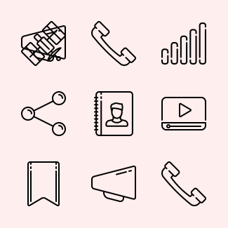 Communication icons pack