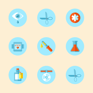 Medical elements icons pack