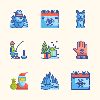 Winter icons pack