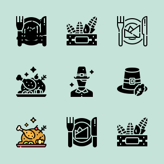 Autumn  Thanksgiving icons pack
