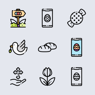Easter icons pack