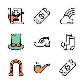 St Patricks Day icons pack