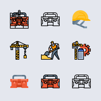 Construction icons pack