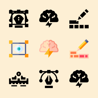 Creative Process icons pack