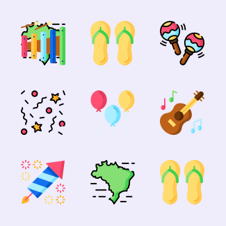 Brazilian Carnival icons pack