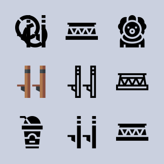 Circus icons pack