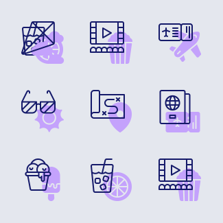 Vacation icons pack