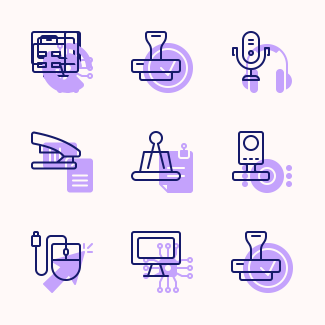 Office Supplies icons pack