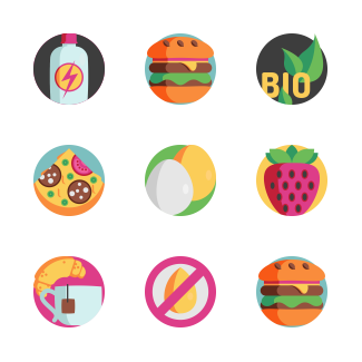 Nutrition icons pack