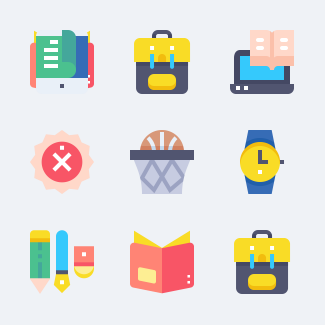 School and education icons pack
