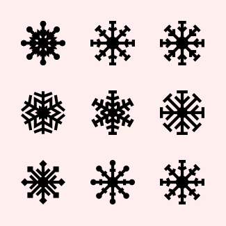 Snowflakes icons pack
