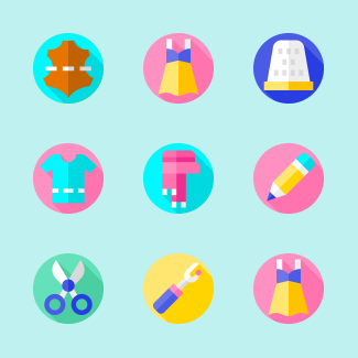 Sewing icons pack