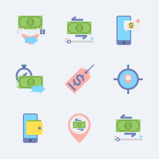 Money Service icons pack