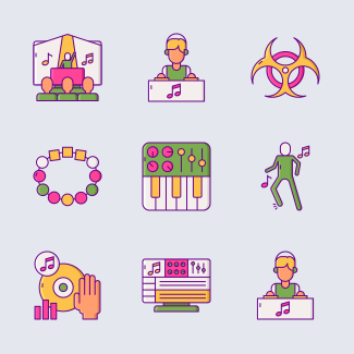 EDM icons pack