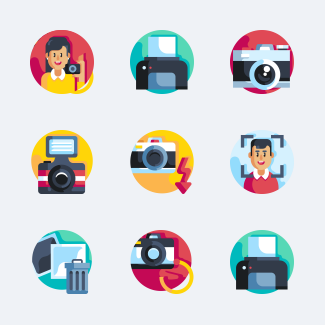 Photography icons pack