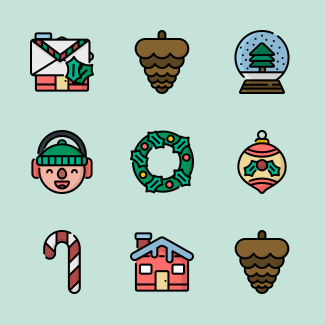Christmas icons pack
