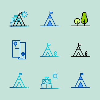 Vacation icons pack