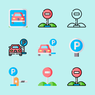 Parking icons pack