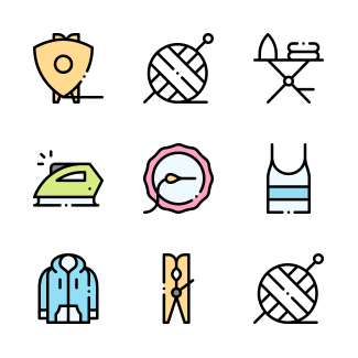 Needlework icons pack